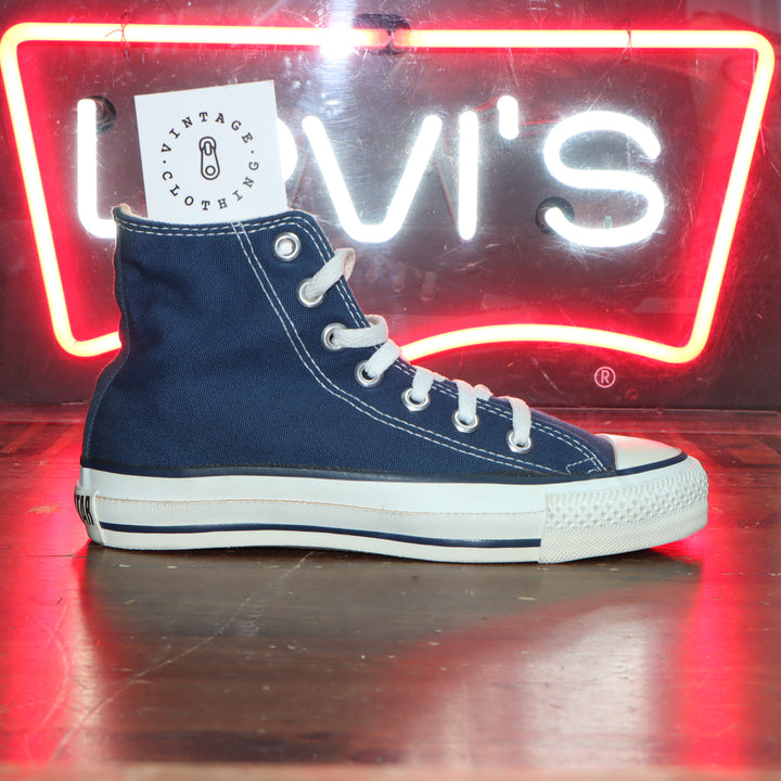 Converse Chuck Taylor alte Made in USA Size 4 1/2 tela colore blu jeans