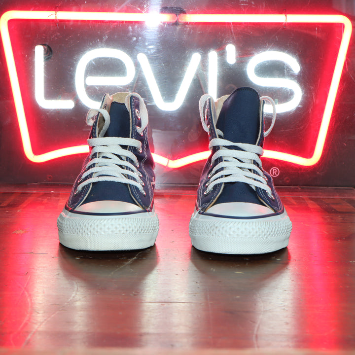 Converse Chuck Taylor alte Made in USA Size 4 1/2 tela colore blu jeans