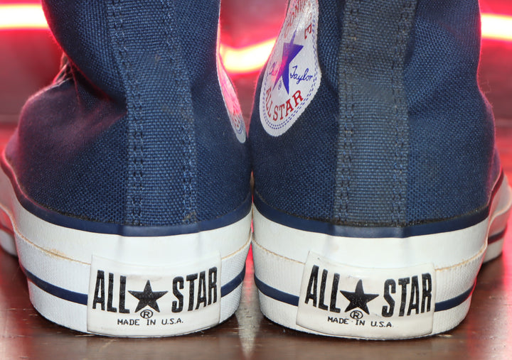 Converse Chuck Taylor alte Made in USA Size 4 1/2 tela colore blu jeans