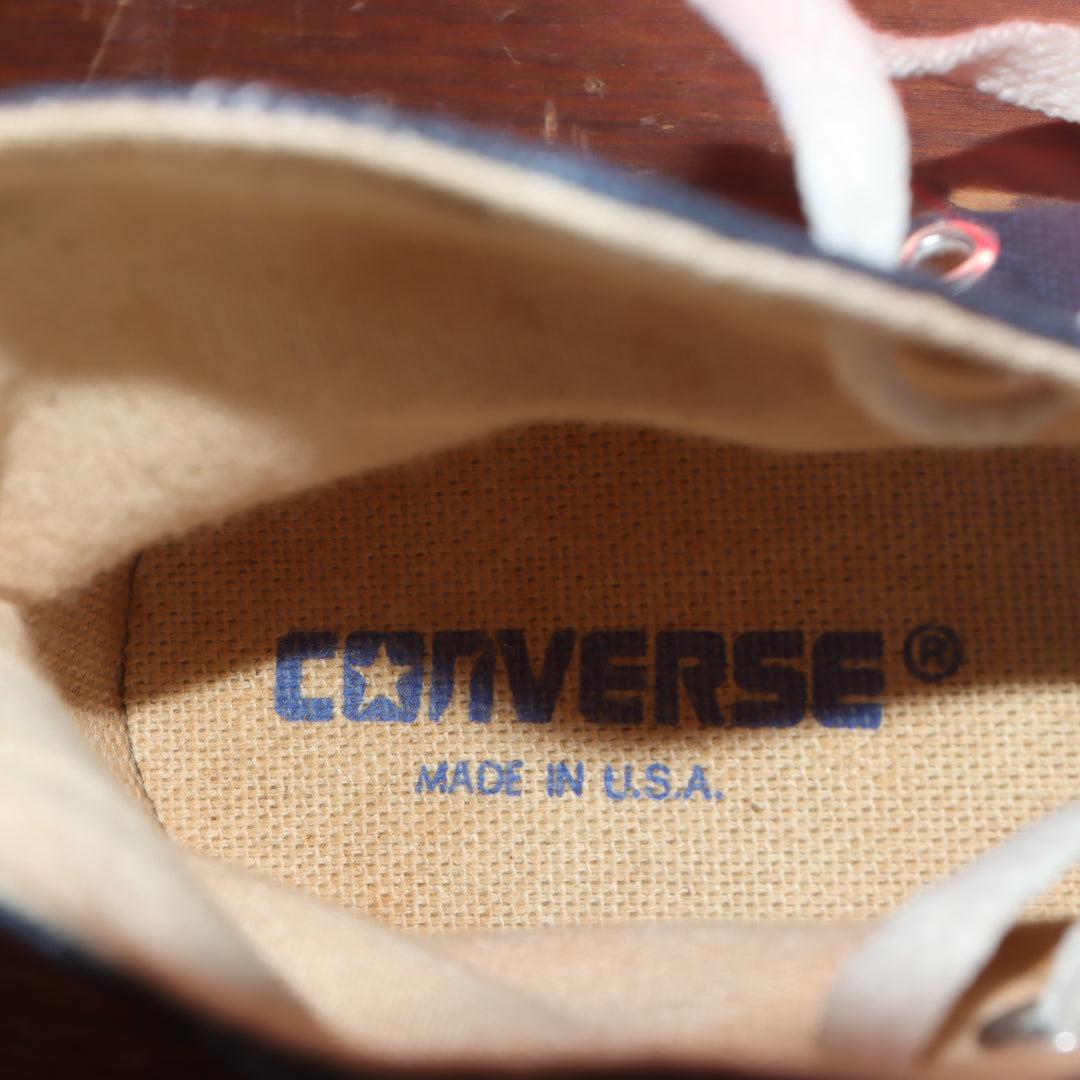 Converse Chuck Taylor alte Made in USA Size 4 1/2 tela colore blu jeans