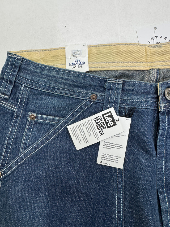 Lee Union Alls Brick Layer rivets W32 L34 cargo nuovo deadstock