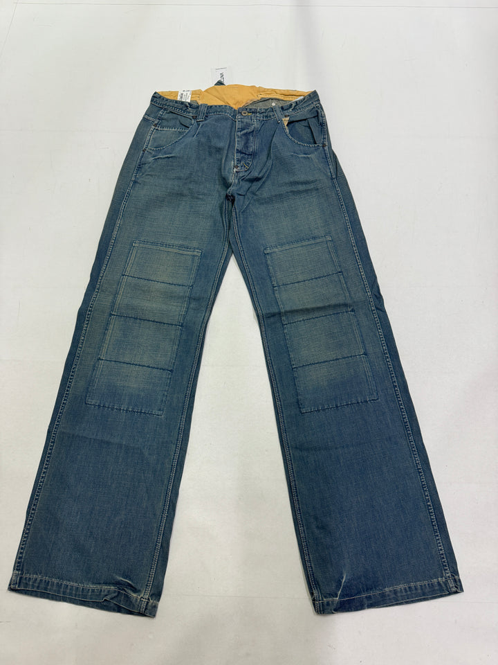 Lee Union Alls Brick Buckle W33 L34 cargo con martingala nuovo deadstock