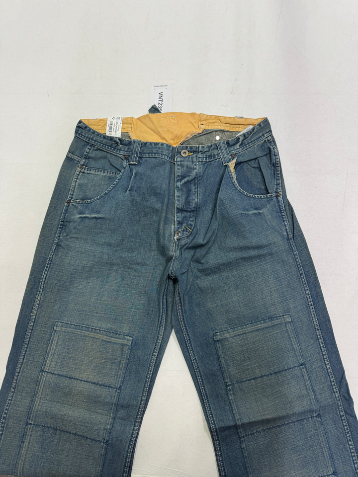 Lee Union Alls Brick Buckle W33 L34 cargo con martingala nuovo deadstock