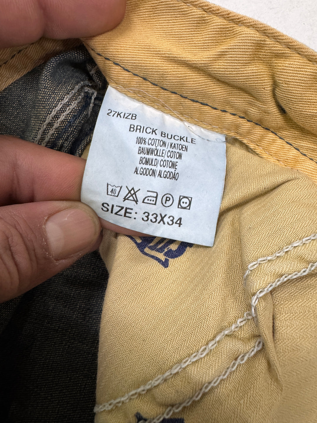 Lee Union Alls Brick Buckle W33 L34 cargo con martingala nuovo deadstock