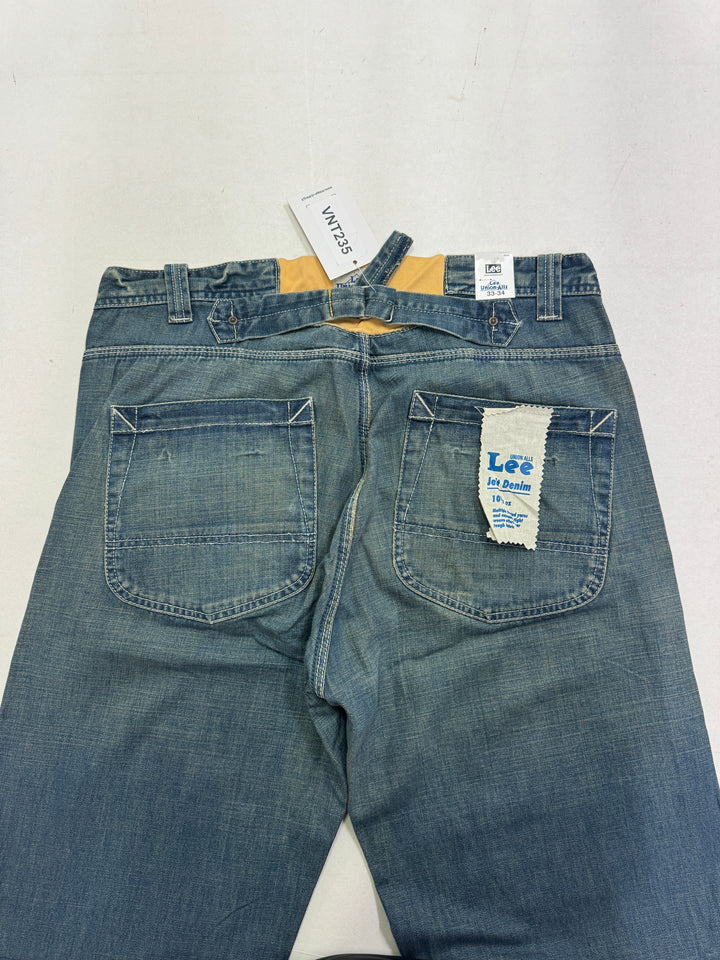 Lee Union Alls Brick Buckle W33 L34 cargo con martingala nuovo deadstock