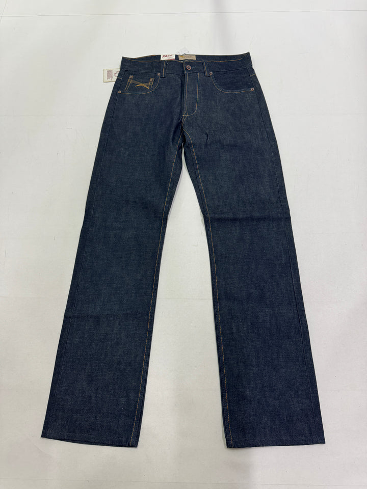 Pace Limited Edition W33 L36 cimosa, martingala e rivetti jeans nuovo Deadstock red line selvedge