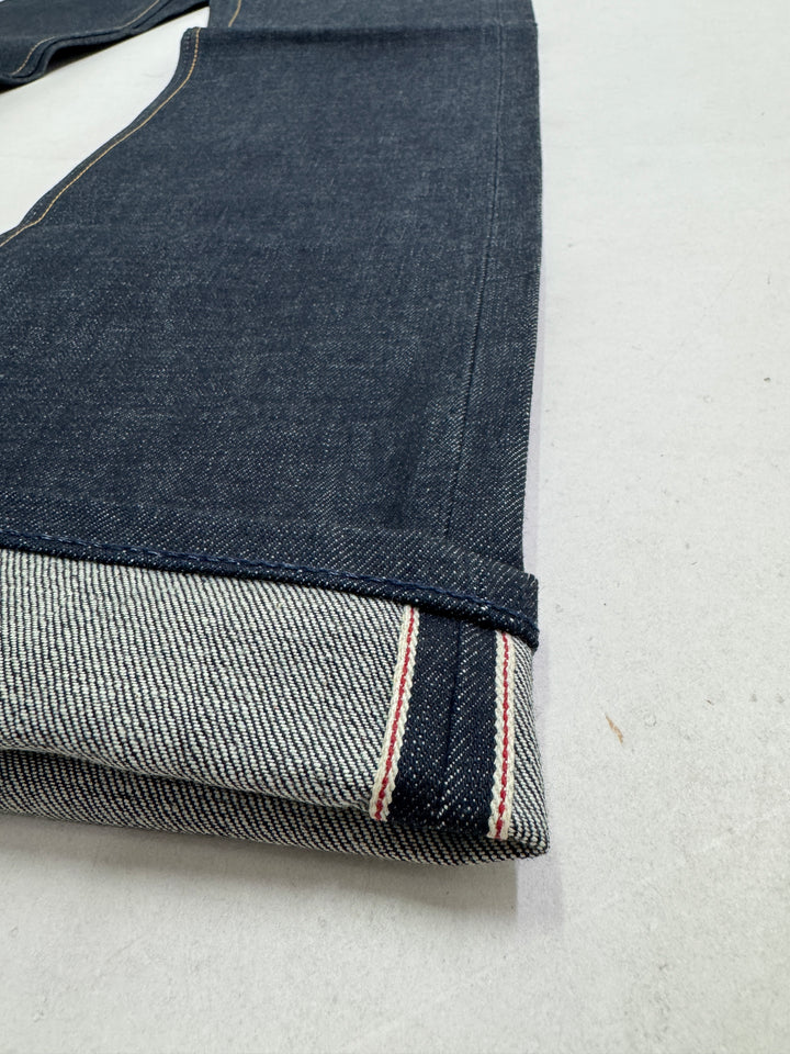Pace Limited Edition W32 L36 cimosa, martingala e rivetti jeans nuovo Deadstock red line selvedge