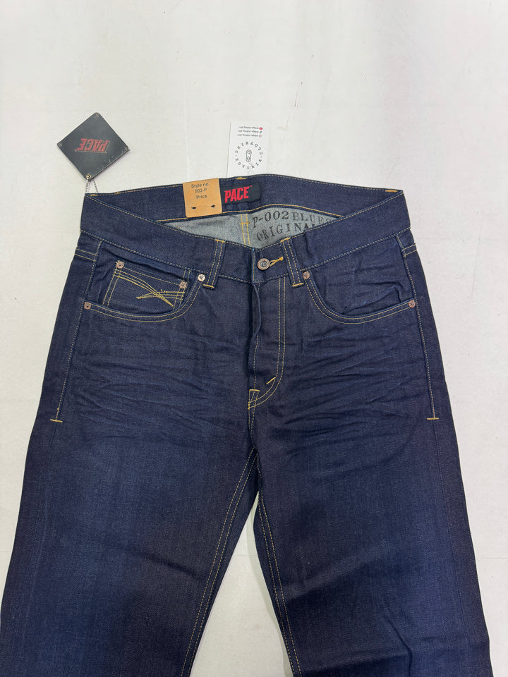Pace Limited Edition W33 L34 cimosa jeans nuovo Deadstock red line selvedge