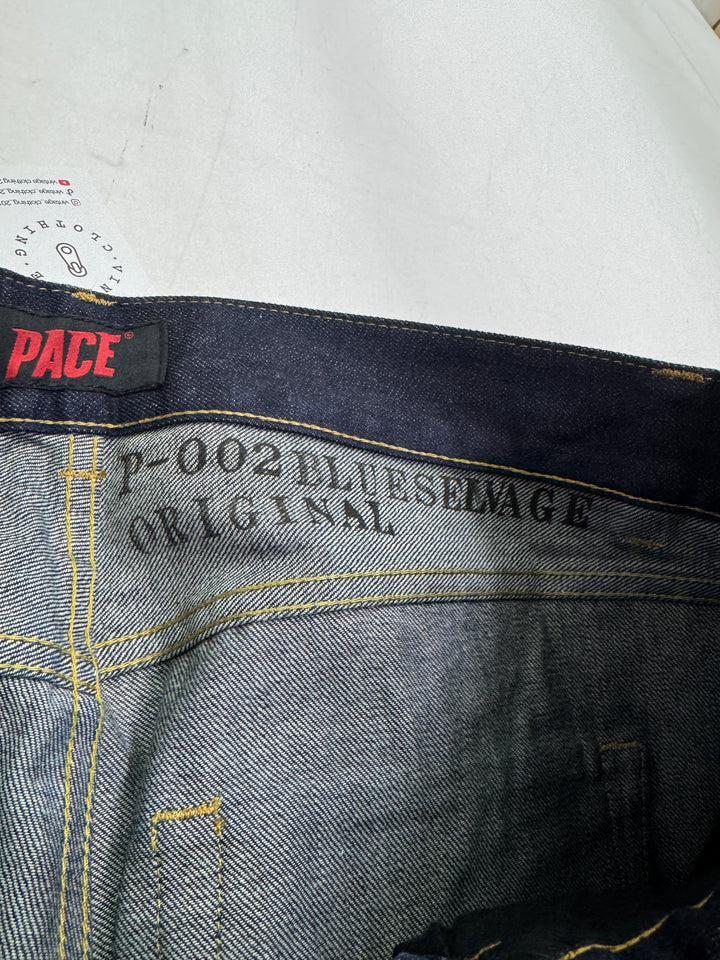 Pace Limited Edition W33 L34 cimosa jeans nuovo Deadstock red line selvedge