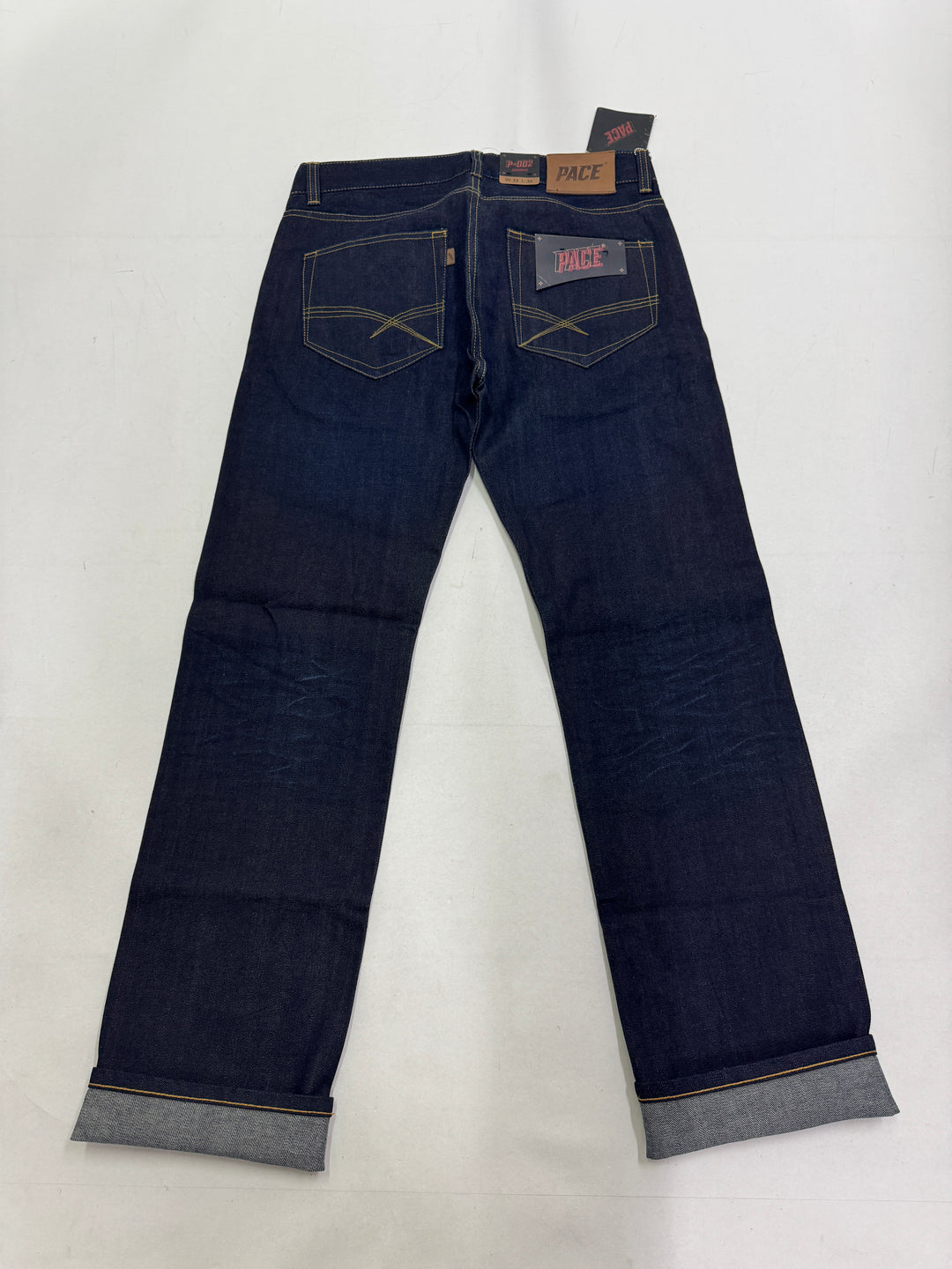 Pace Limited Edition W33 L34 cimosa jeans nuovo Deadstock red line selvedge