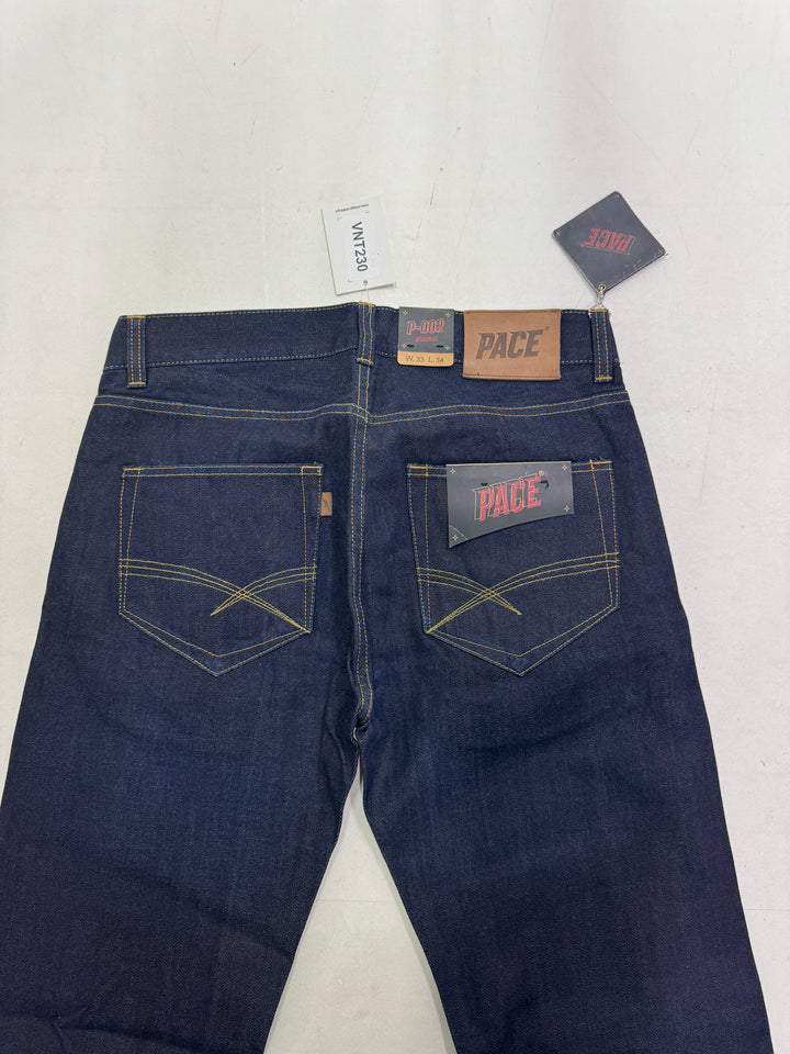 Pace Limited Edition W33 L34 cimosa jeans nuovo Deadstock red line selvedge