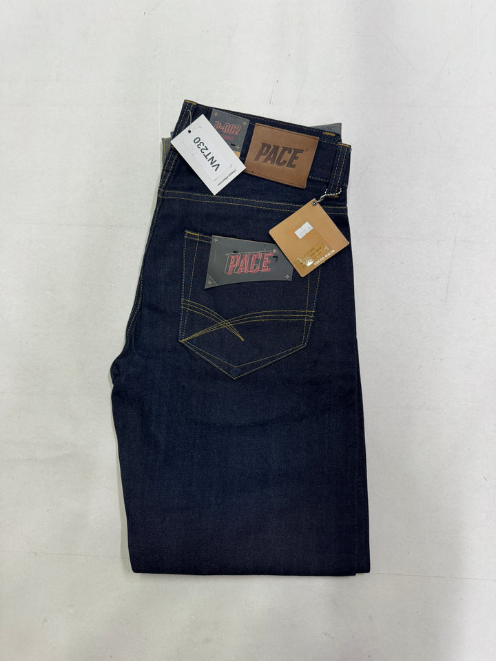 Pace Limited Edition W33 L34 cimosa jeans nuovo Deadstock red line selvedge