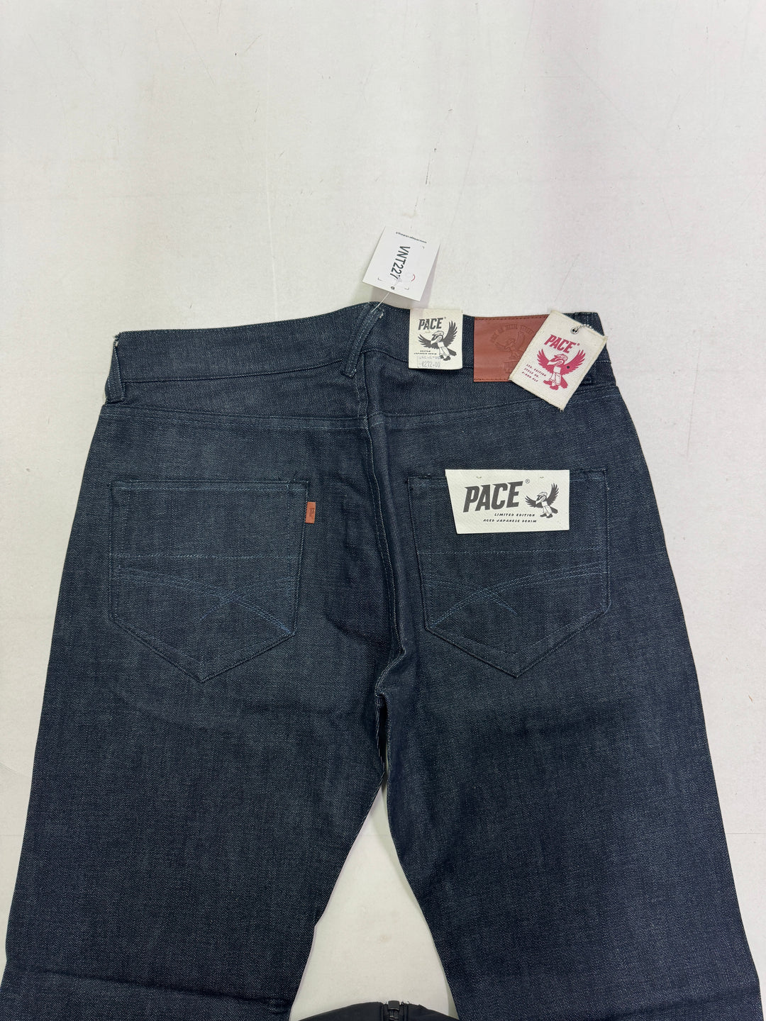 Pace limited Edition W34 L34 cimosa jeans nuovo Deadstock red line selvedge rivets