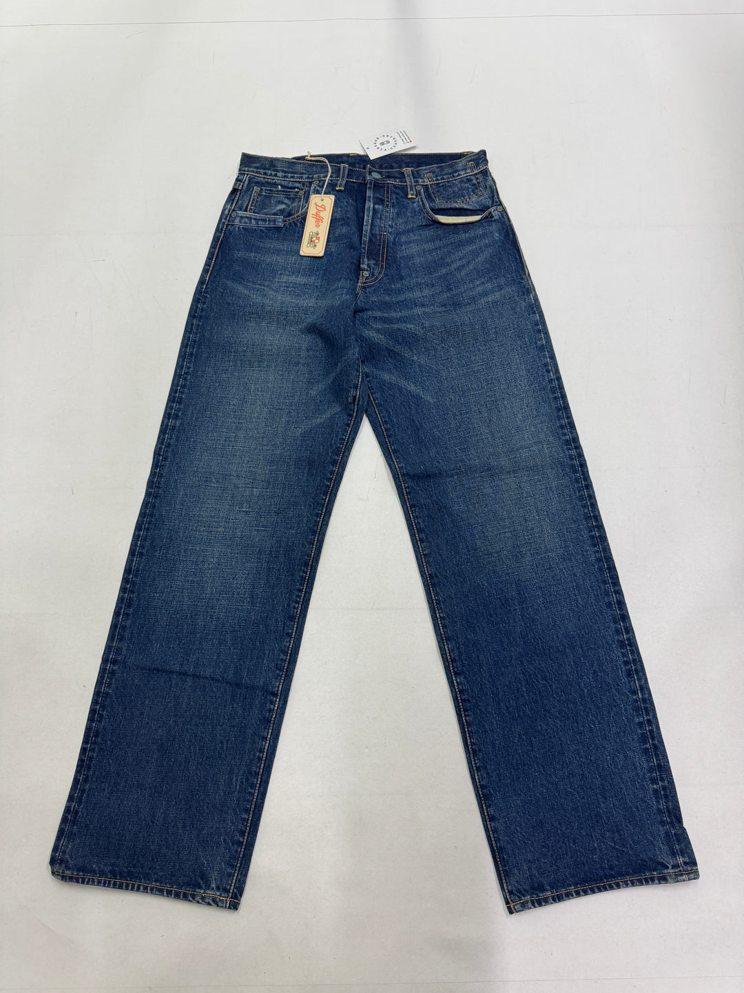 Duffer W32 cimosa e rivetti jeans nuovo Deadstock red line selvedge