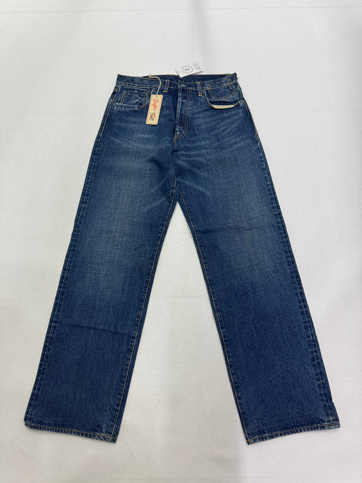 Duffer W32 cimosa e rivetti jeans nuovo Deadstock red line selvedge