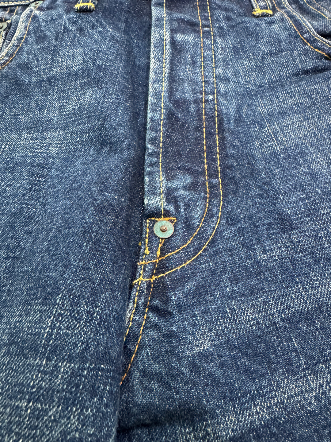 Duffer W32 cimosa e rivetti jeans nuovo Deadstock red line selvedge