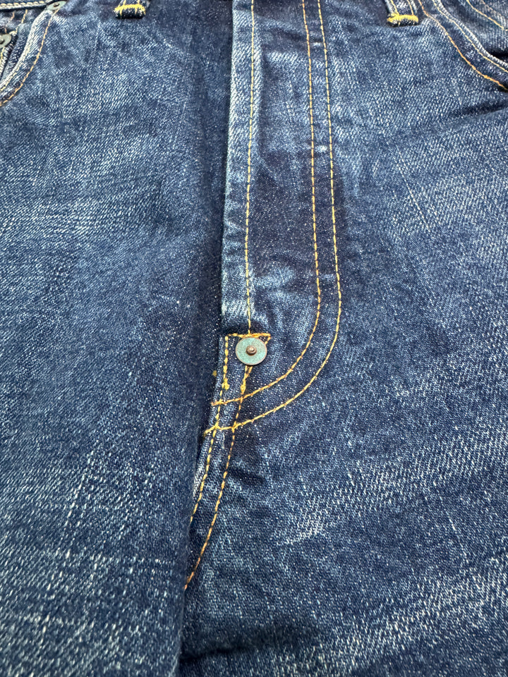 Duffer W32 cimosa e rivetti jeans nuovo Deadstock red line selvedge