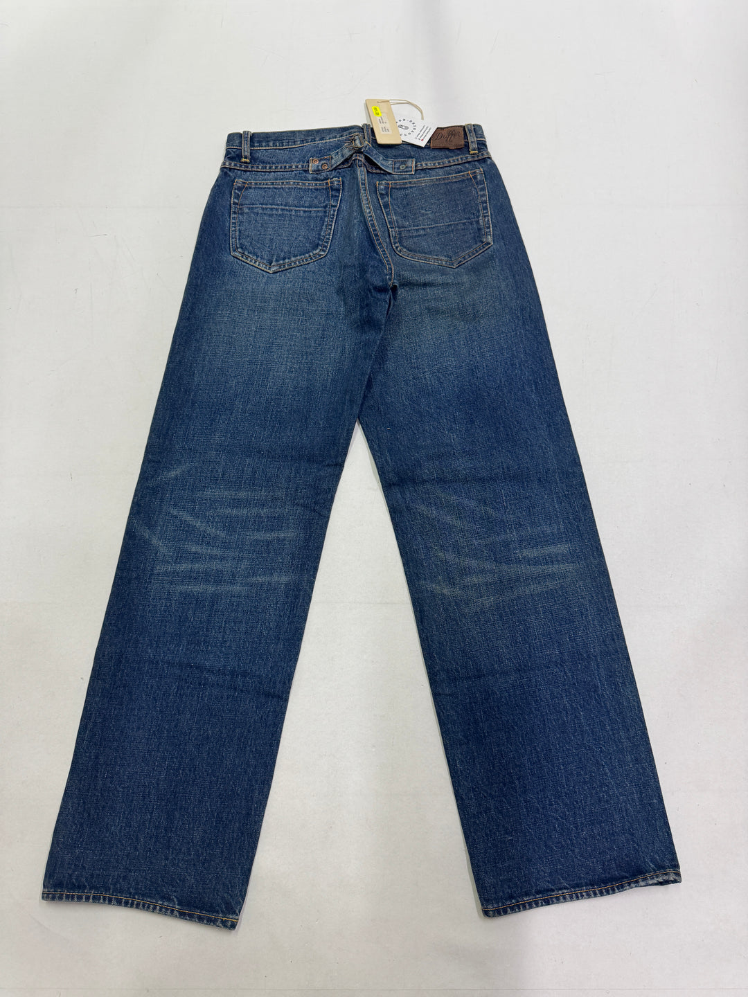 Duffer W32 cimosa e rivetti jeans nuovo Deadstock red line selvedge