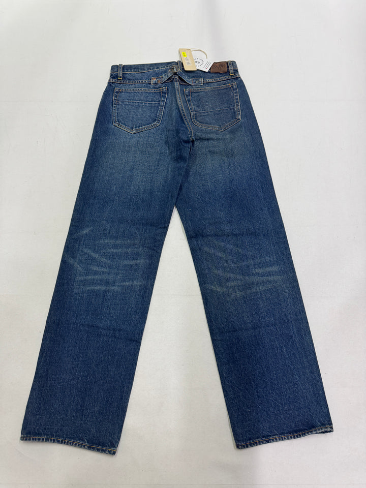Duffer W32 cimosa e rivetti jeans nuovo Deadstock red line selvedge