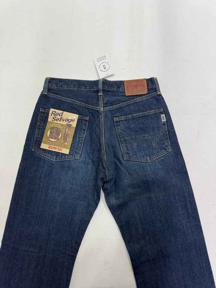 Edwin Red Selvage W30 L32 cimosa jeans nuovo Deadstock red line