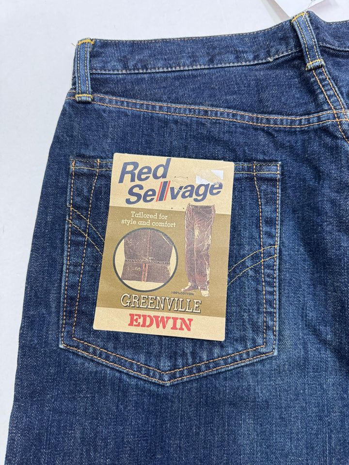 Edwin Red Selvage W30 L32 cimosa jeans nuovo Deadstock red line