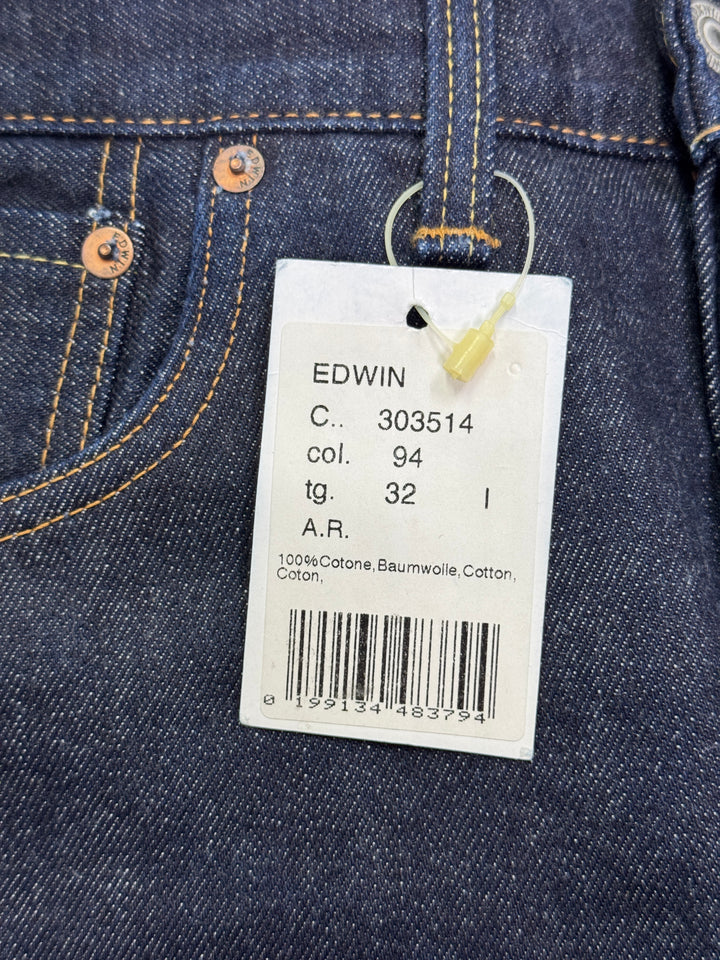 Edwin Special X Model W32 L33 cimosa jeans nuovo Deadstock red line