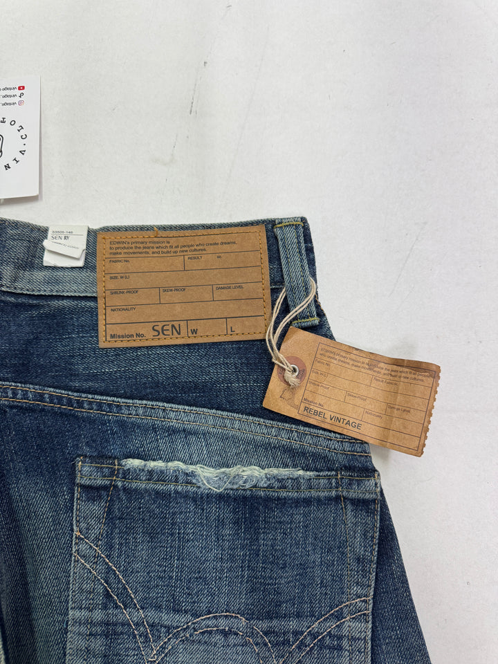 Edwin Rebel Vintage W30 L32 mezza cimosa jeans nuovo Deadstock red line