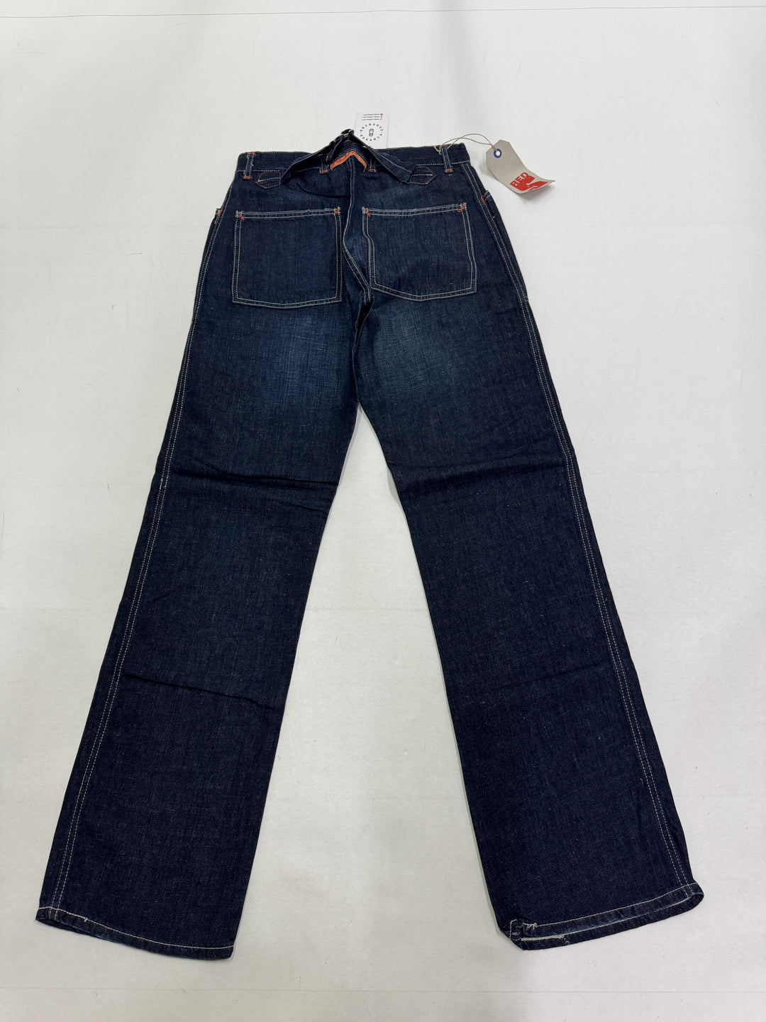 Reds work W30 martingala indigo jeans vintage nuovo Deadstock