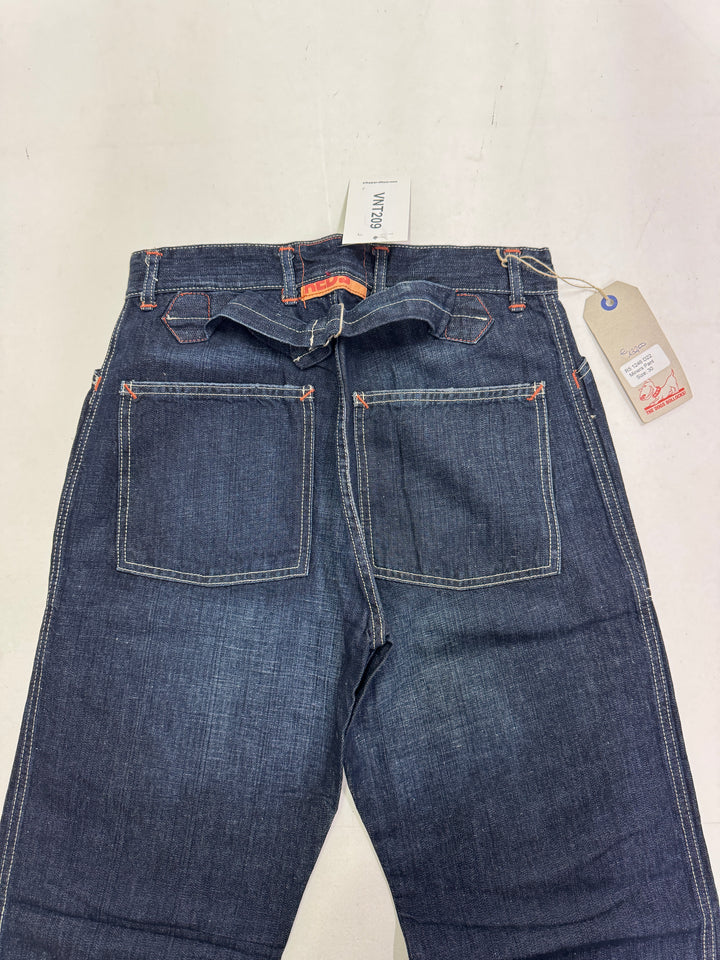 Reds work W30 martingala indigo jeans vintage nuovo Deadstock