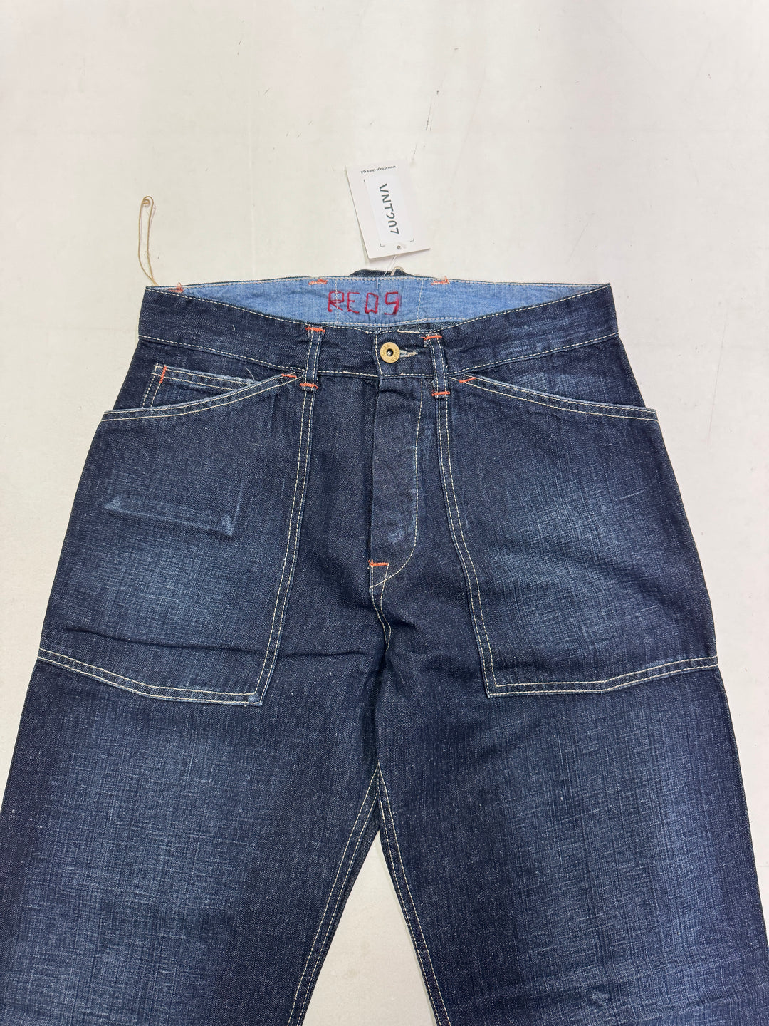 Reds work W30 martingala indigo jeans vintage nuovo Deadstock