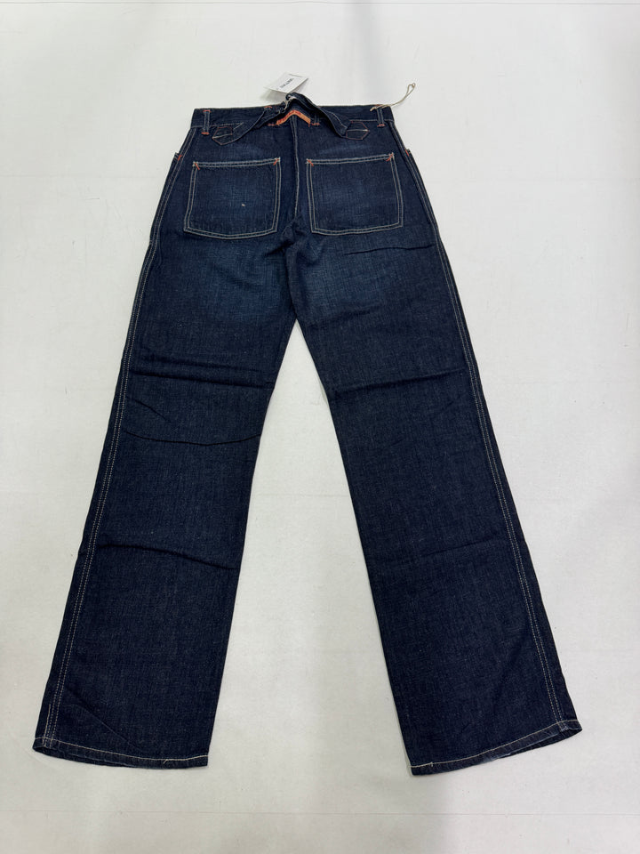 Reds work W30 martingala indigo jeans vintage nuovo Deadstock