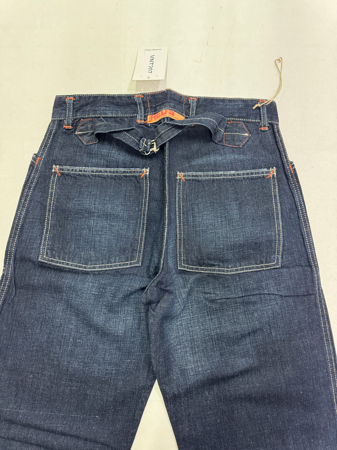 Reds work W30 martingala indigo jeans vintage nuovo Deadstock