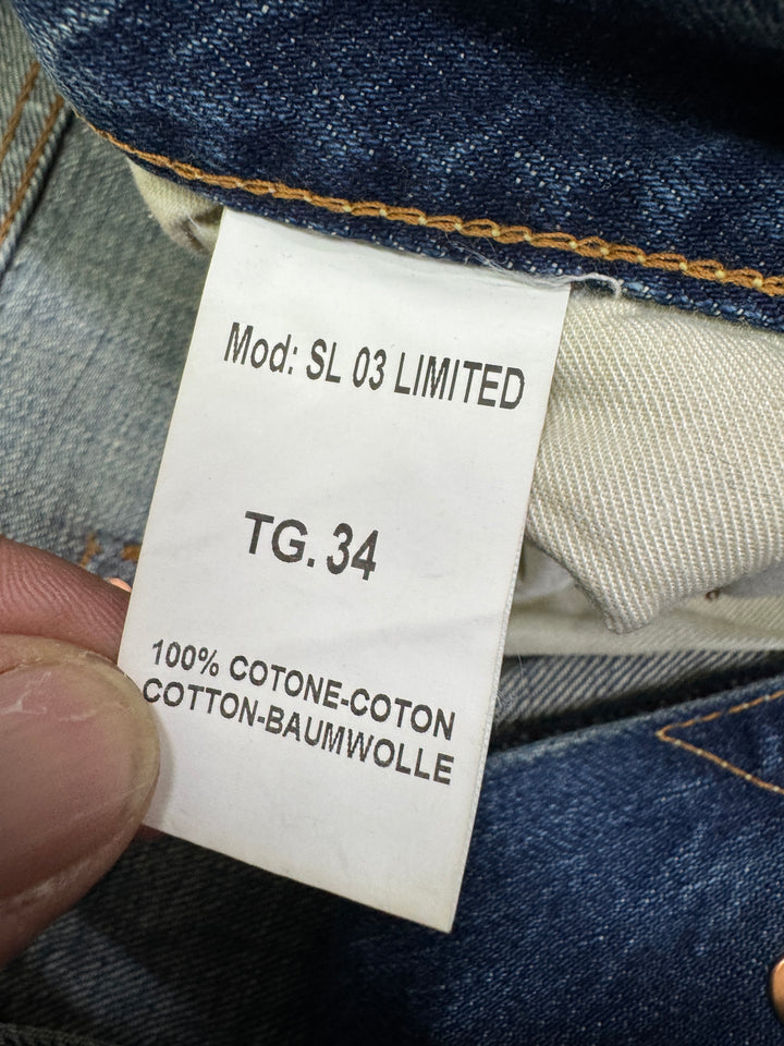 Dubble Ware DW W34 cimosa limited edition jeans nuovo Deadstock red line