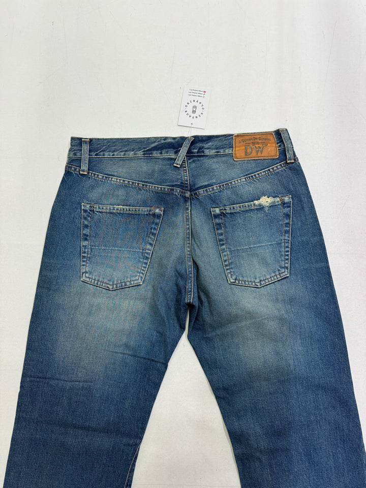Dubble Ware DW W34 cimosa limited edition jeans nuovo Deadstock red line