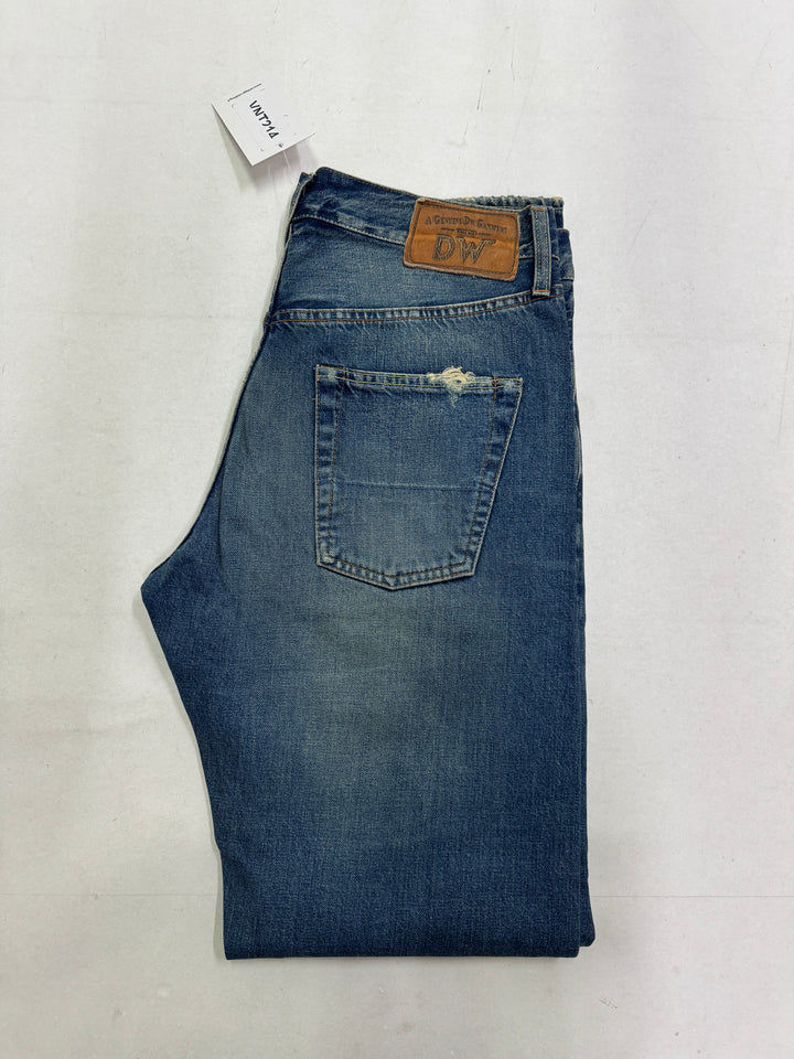 Dubble Ware DW W34 cimosa limited edition jeans nuovo Deadstock red line