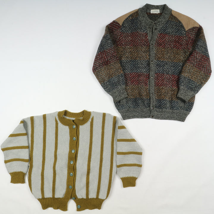 Cardigan vintage in lana box da 23 pz uomo e donna colorati