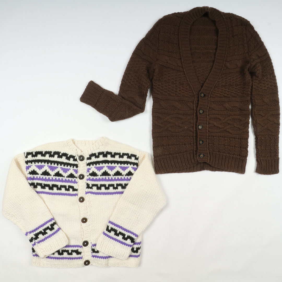 Cardigan vintage in lana box da 23 pz uomo e donna colorati