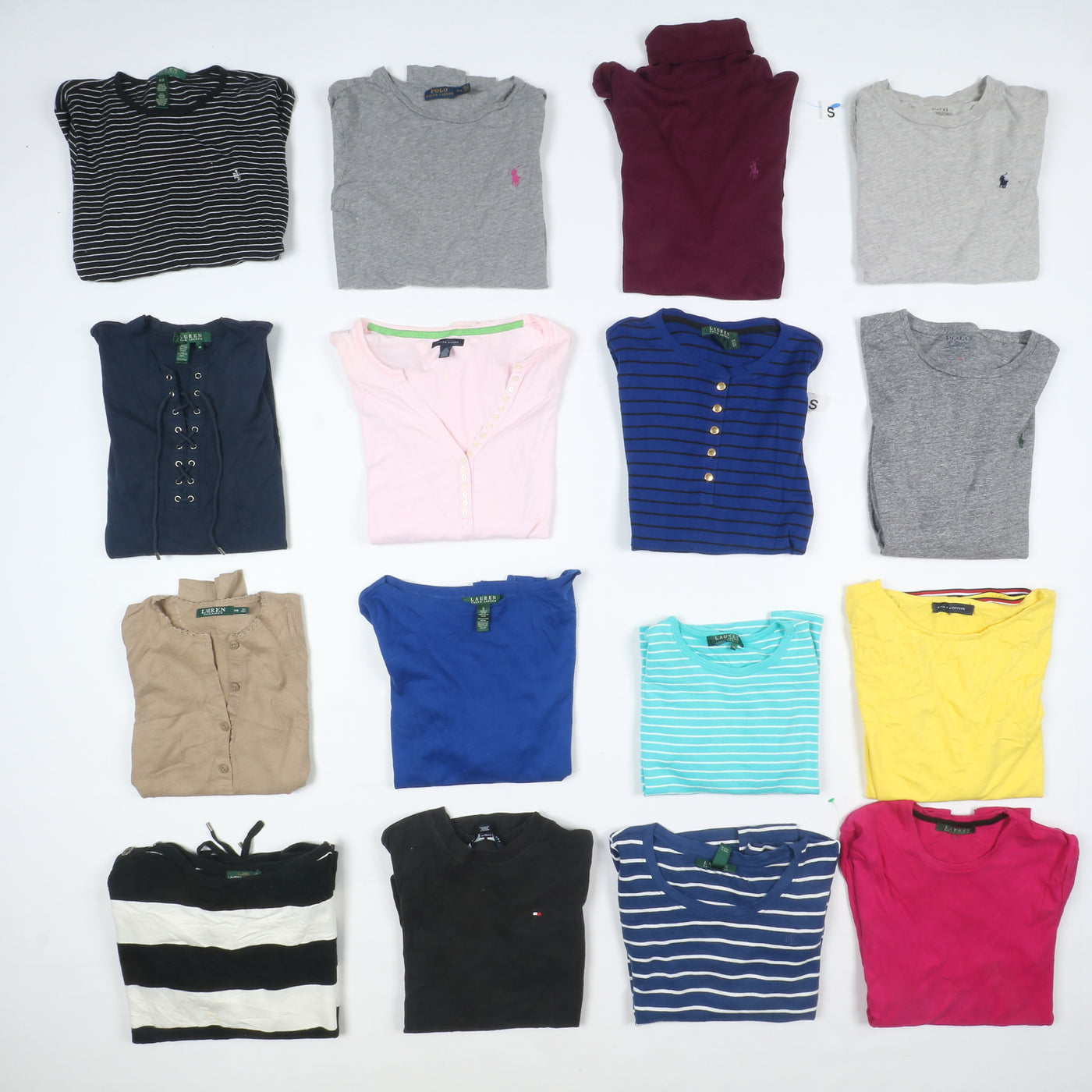 Stock Ralph Lauren, Lacoste e Tommy Hilfiger T-shirt 106 pz vintage