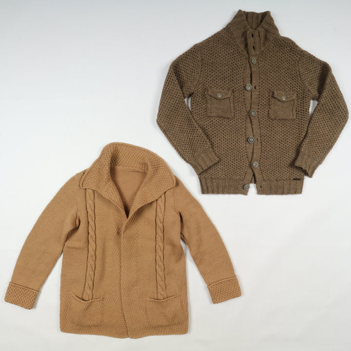 Cardigan vintage in lana box da 23 pz uomo e donna colorati