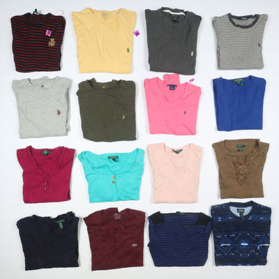 Stock Ralph Lauren, Lacoste e Tommy Hilfiger T-shirt 106 pz vintage