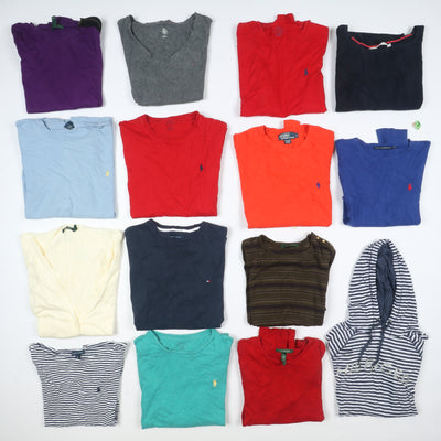 Stock Ralph Lauren, Lacoste e Tommy Hilfiger T-shirt 106 pz vintage
