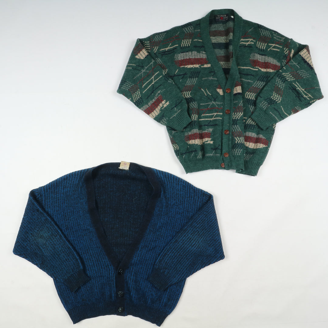 Cardigan vintage in lana box da 23 pz uomo e donna colorati