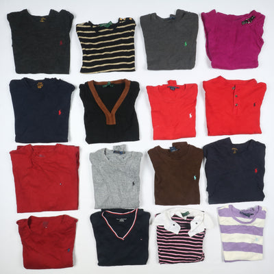 Stock Ralph Lauren, Lacoste e Tommy Hilfiger T-shirt 106 pz vintage