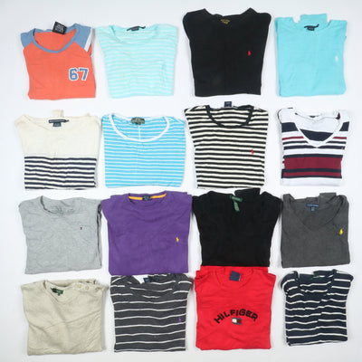 Stock Ralph Lauren, Lacoste e Tommy Hilfiger T-shirt 106 pz vintage
