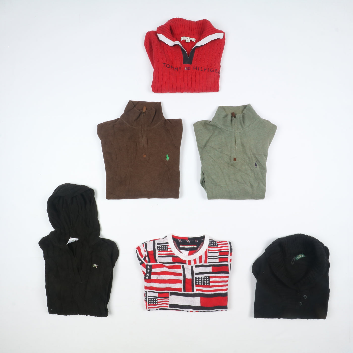 Stock Ralph Lauren e Tommy Hilfiger 42 pz Maglioni e Gilet vintage