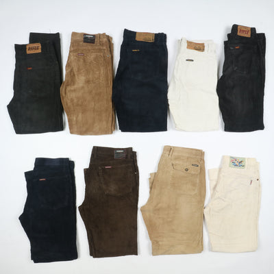 Carrera e Rifle pantaloni vintage in velluto lotto stock da 35 paia corduroy