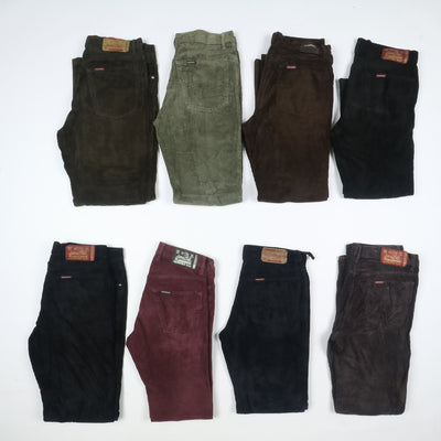 Carrera e Rifle pantaloni vintage in velluto lotto stock da 35 paia corduroy