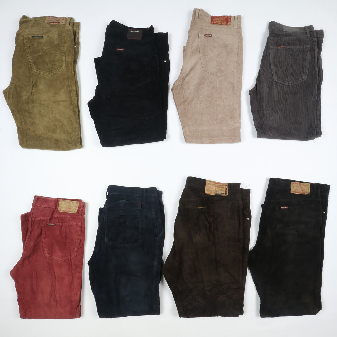 Carrera e Rifle pantaloni vintage in velluto lotto stock da 37 paia corduroy