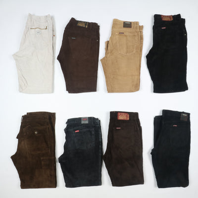 Carrera e Rifle pantaloni vintage in velluto lotto stock da 37 paia corduroy