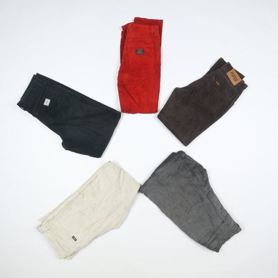 Carrera e Rifle pantaloni vintage in velluto lotto stock da 37 paia corduroy